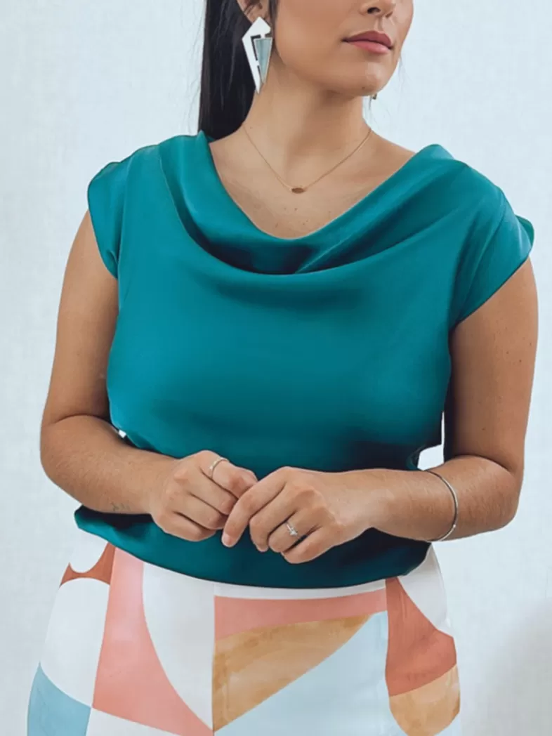 Mariquita Trasquilá Style De Rue | Chemisiers Et Chemises^BLOUSE SATINADA CASCADA Bronce