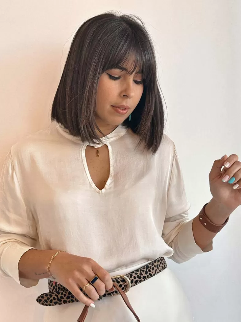 Mariquita Trasquilá Style De Rue | Chemisiers Et Chemises^BLOUSE VISCOSA SEDA MAO Blanc