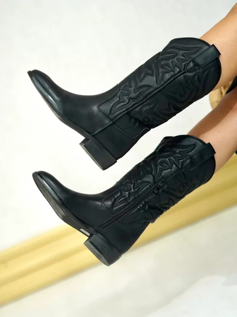 Mariquita Trasquilá Street Style^BOTTES PLANAS COWBOY Noir