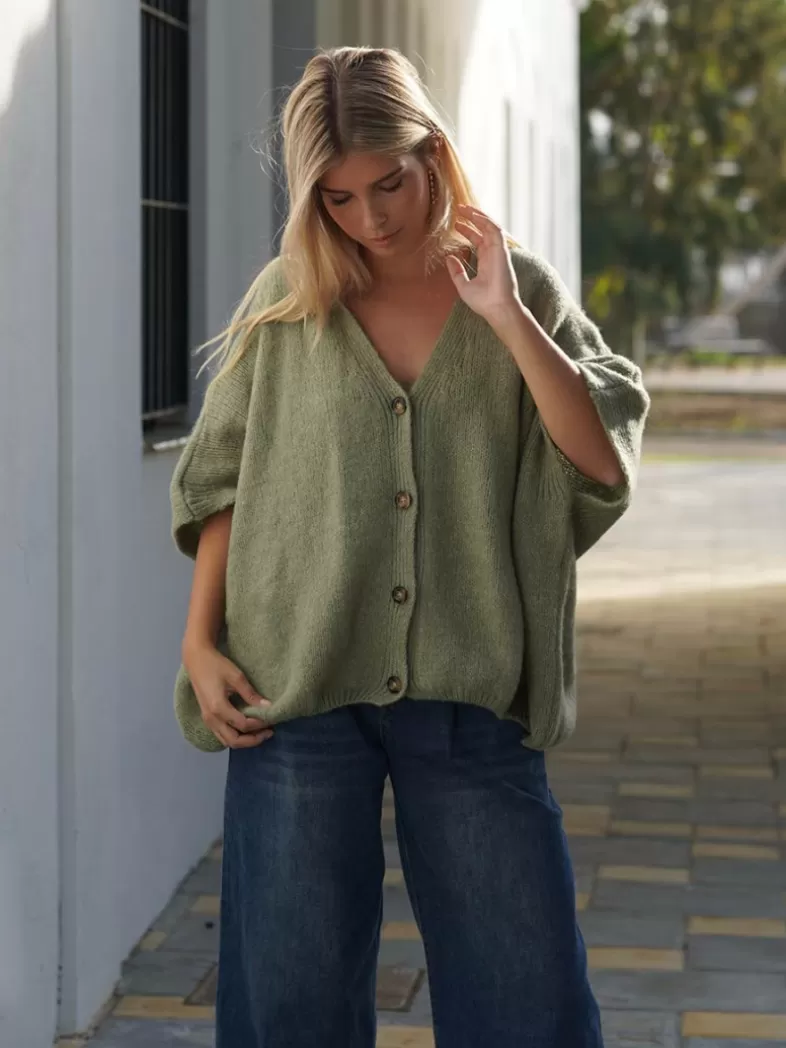 Mariquita Trasquilá Style De Rue | Pulls Et Sweat-shirts^CARDIGAN PUNTO OVERSIZE Azulacero