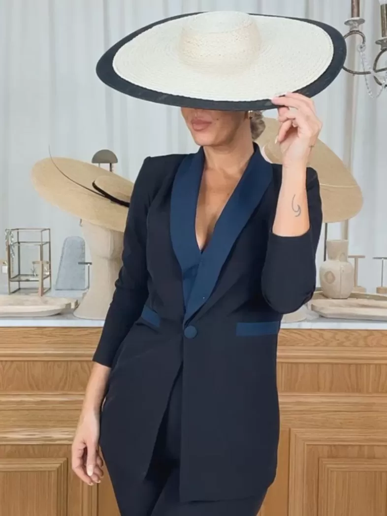 Mariquita Trasquilá Pamelas^CHAPEAU BICOLOR ASCOT Beigeynegro