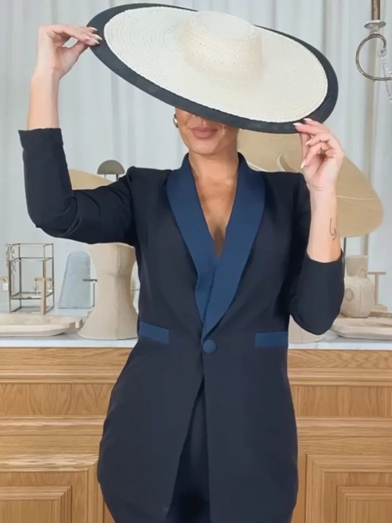 Mariquita Trasquilá Pamelas^CHAPEAU BICOLOR ASCOT Beigeynegro