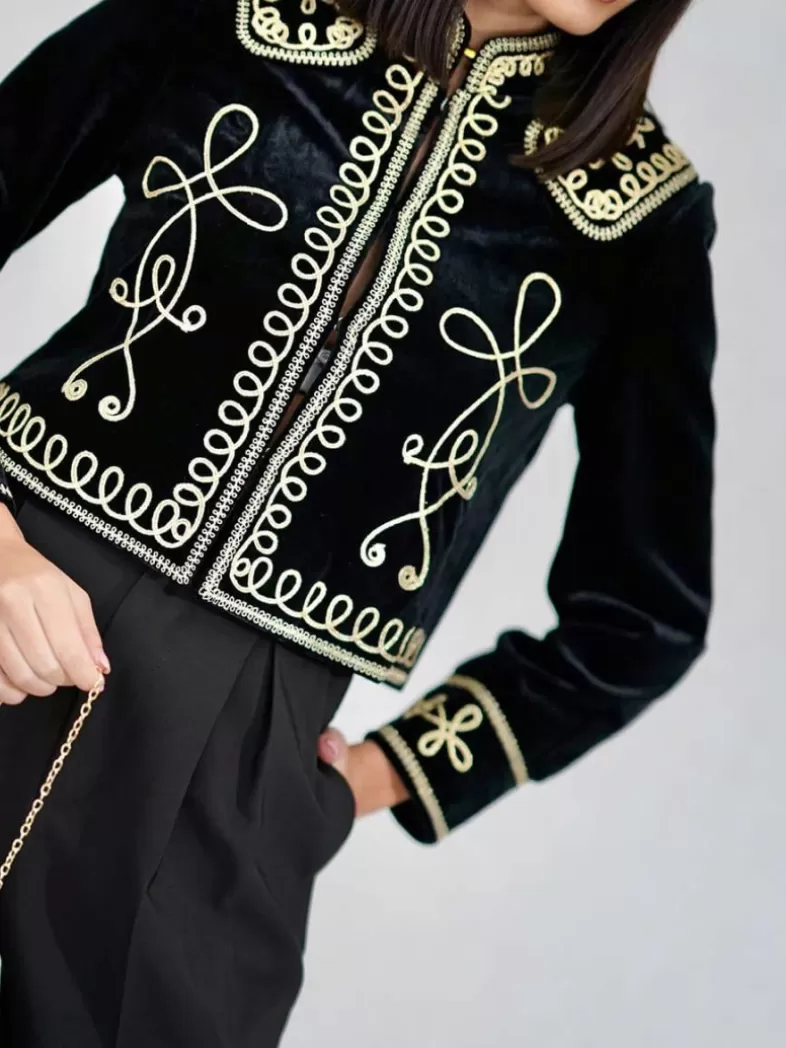Mariquita Trasquilá Style De Rue | Manteaux Et Vestes^CHAQUETA CORTA GABAN Negroydorado