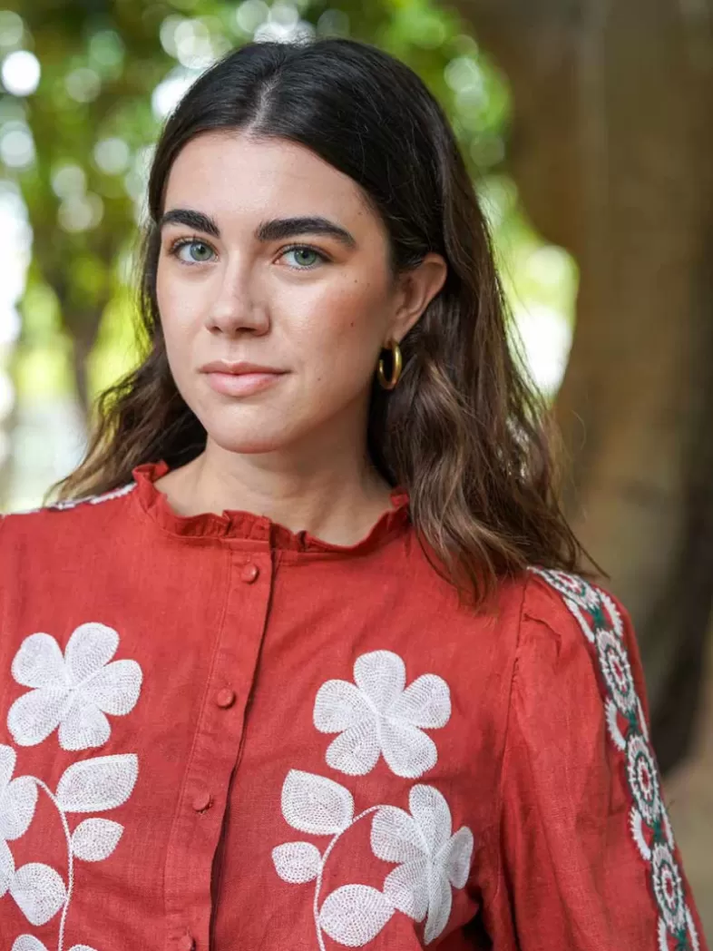 Mariquita Trasquilá Style De Rue | Chemisiers Et Chemises^CHEMISE FLORES BORDADAS Teja