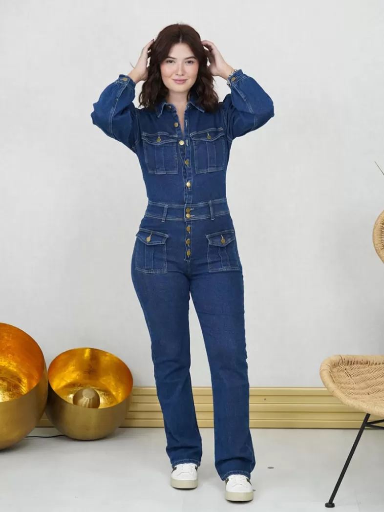 Mariquita Trasquilá Style De Rue | Robes^COMBINAISON LARGO DENIM VaqueroOscuro