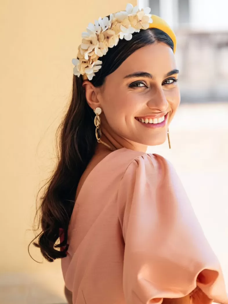 Mariquita Trasquilá Bandeaux^DIADEME PETRA AmarilloMostaza