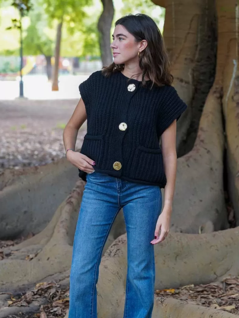 Mariquita Trasquilá Style De Rue | Pulls Et Sweat-shirts^GILET BOTONES DORADOS Beige