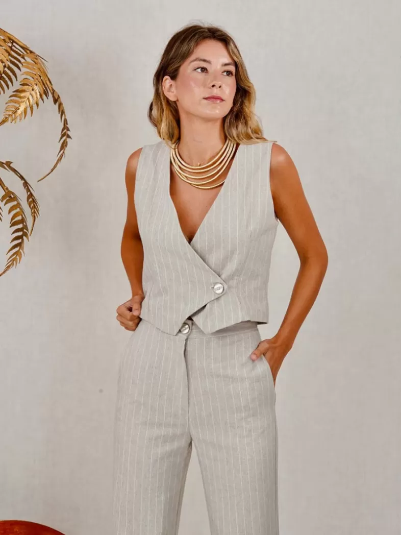 Mariquita Trasquilá Style De Rue | Chemisiers Et Chemises^GILET ISLA GrisClaro