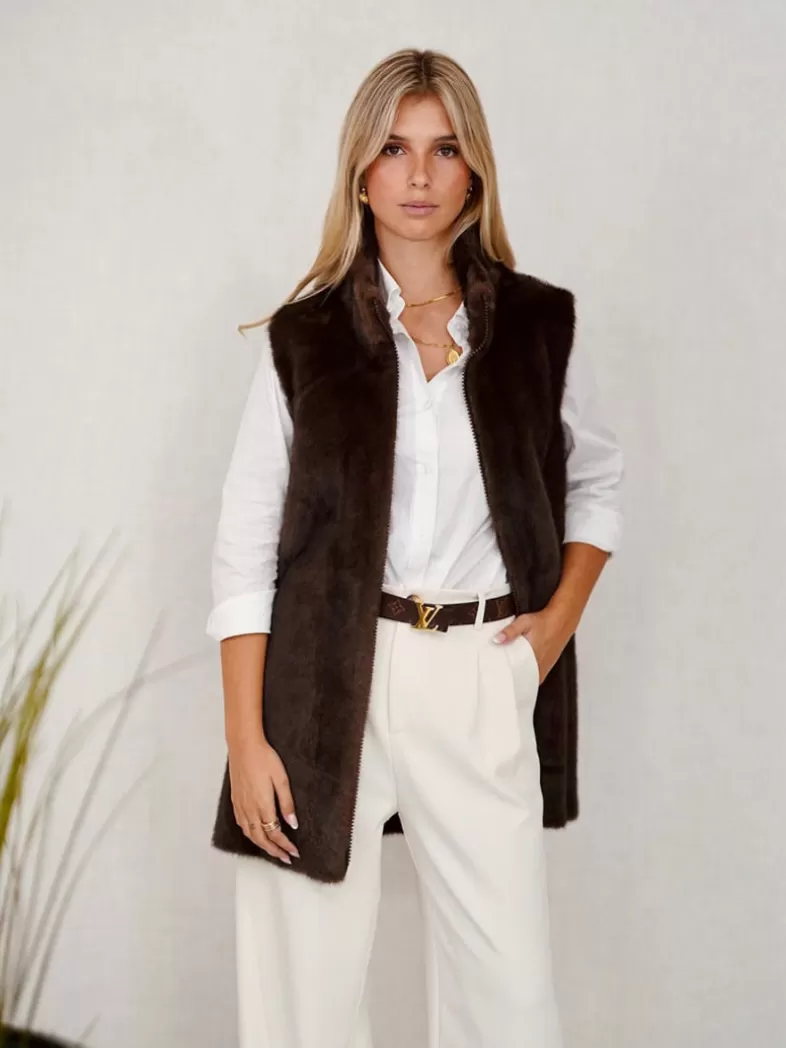 Mariquita Trasquilá Style De Rue | Manteaux Et Vestes^GILET PELO SINTETICO Chocolate