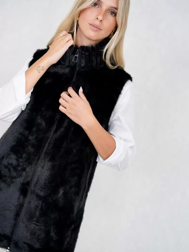 Mariquita Trasquilá Style De Rue | Manteaux Et Vestes^GILET PELO SINTETICO Chocolate