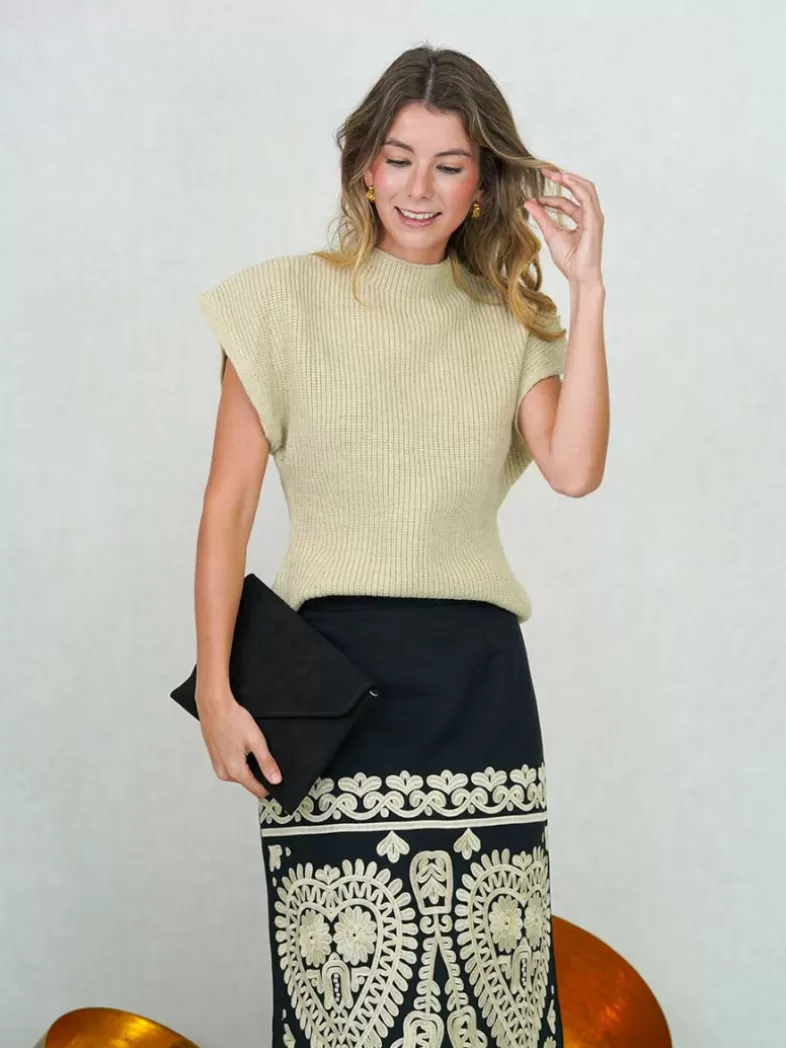 Mariquita Trasquilá Style De Rue | Pulls Et Sweat-shirts^GILET PUNTO PERKINS Beige