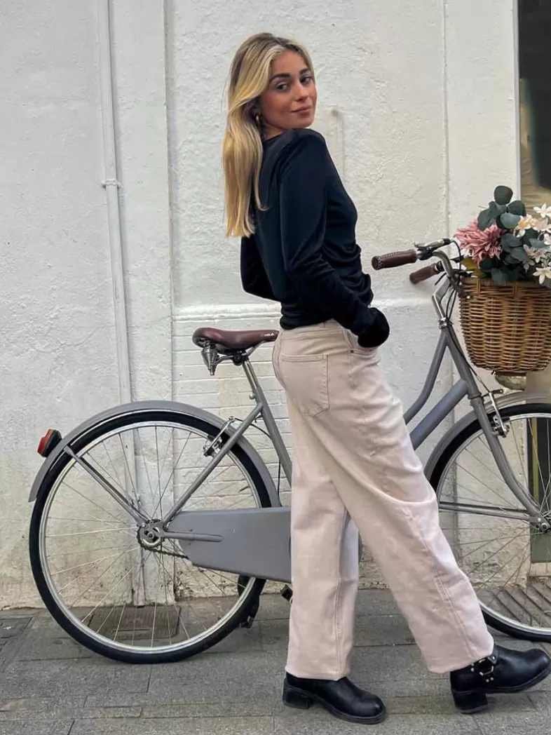 Mariquita Trasquilá Style De Rue^JEANS MOM FIT LARA BlancoHueso
