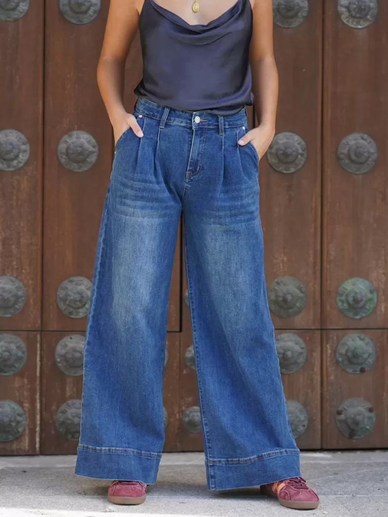 Mariquita Trasquilá Style De Rue^JEANS PINZAS VaqueroOscuro