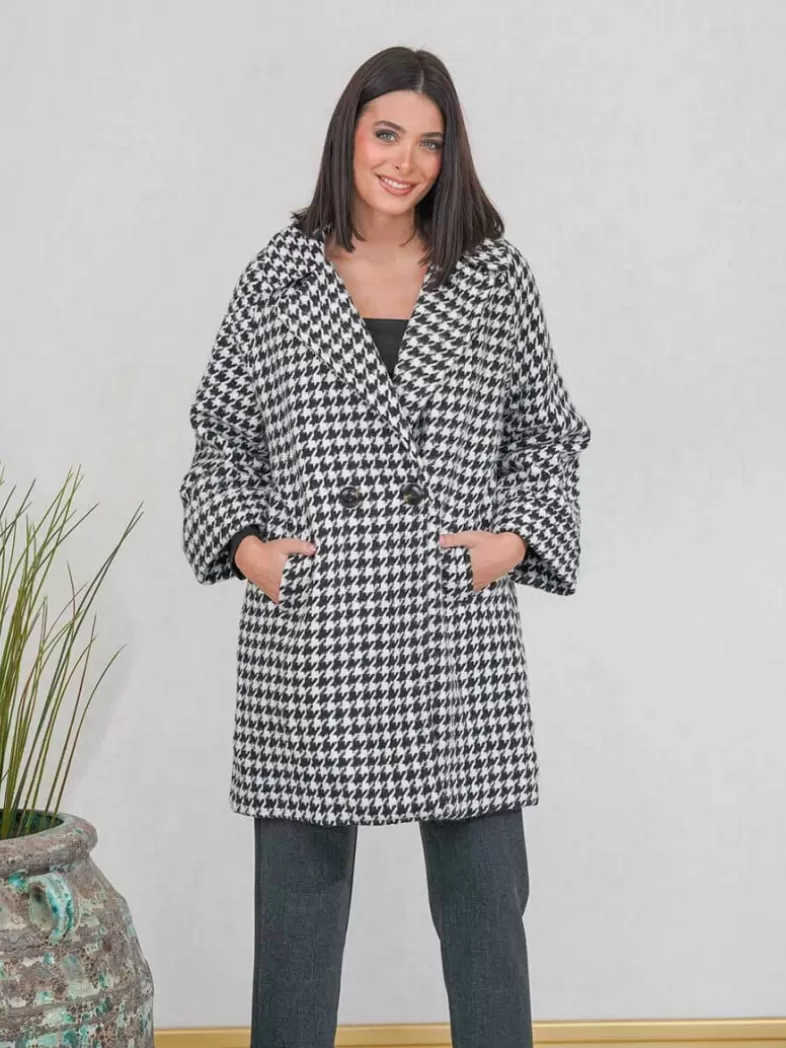Mariquita Trasquilá Style De Rue | Manteaux Et Vestes^MANTEAU PATA DE GALLO Negro/Blanco
