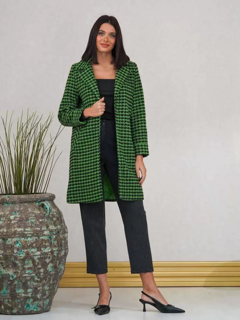 Mariquita Trasquilá Style De Rue | Manteaux Et Vestes^MANTEAU PATA DE GALLO VERDE VerdeBenetton