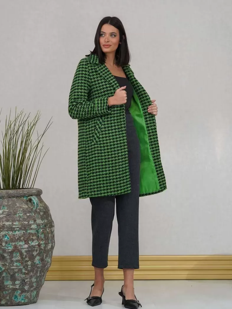 Mariquita Trasquilá Style De Rue | Manteaux Et Vestes^MANTEAU PATA DE GALLO VERDE VerdeBenetton