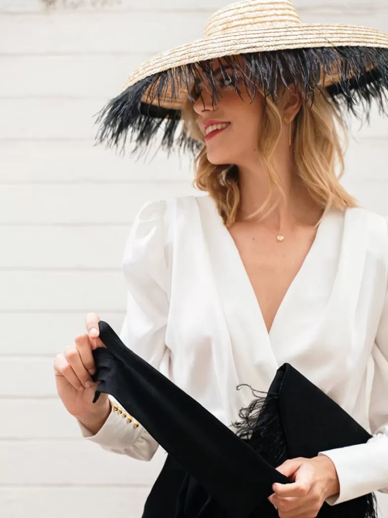 Mariquita Trasquilá Pamelas^PAMELA PLUMAS GRACIANA Beigeynegro