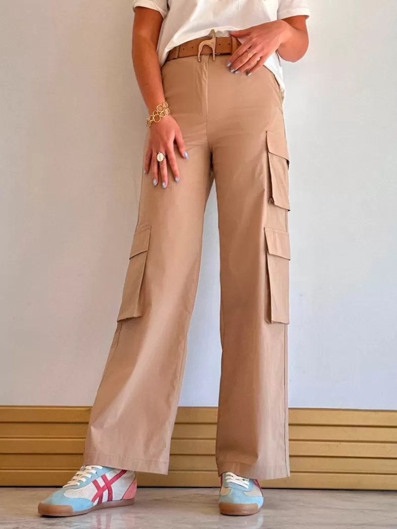 Mariquita Trasquilá Style De Rue^PANTALON CARGO TIRO MEDIO BeigeTostado