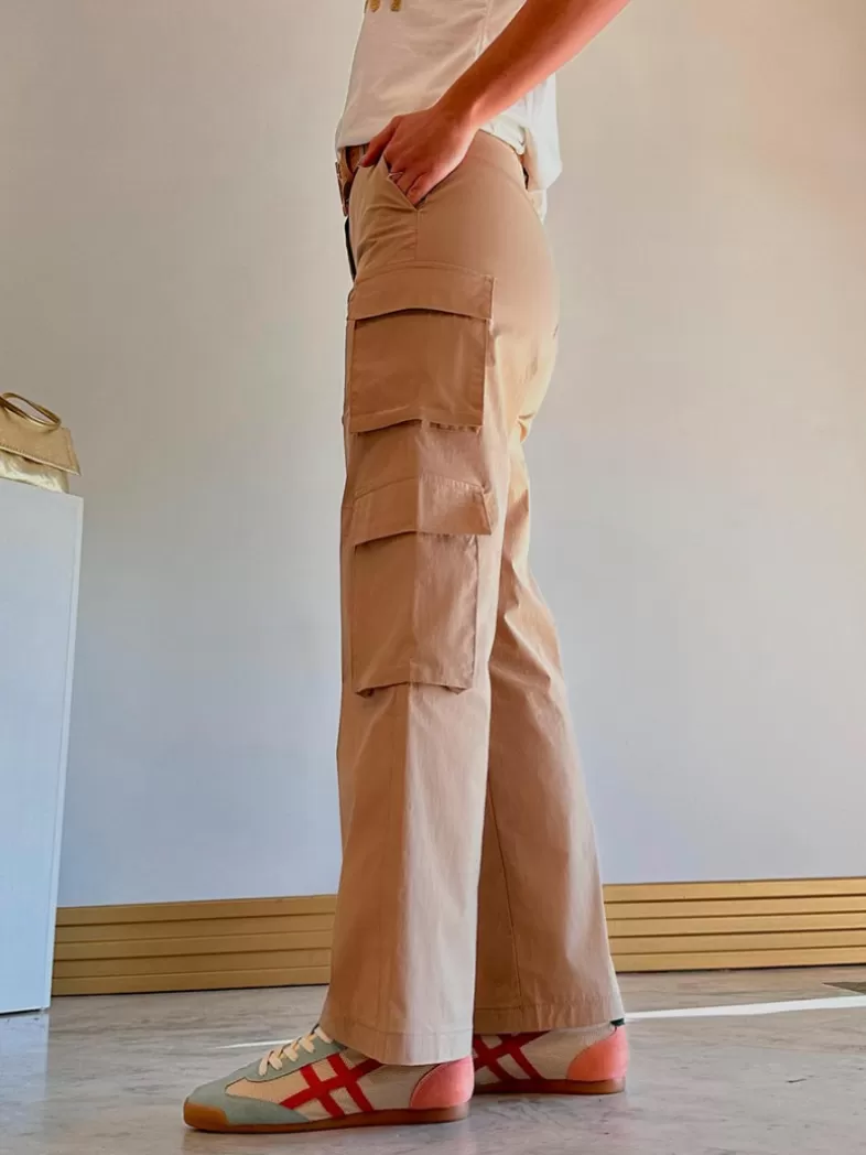 Mariquita Trasquilá Style De Rue^PANTALON CARGO TIRO MEDIO BeigeTostado