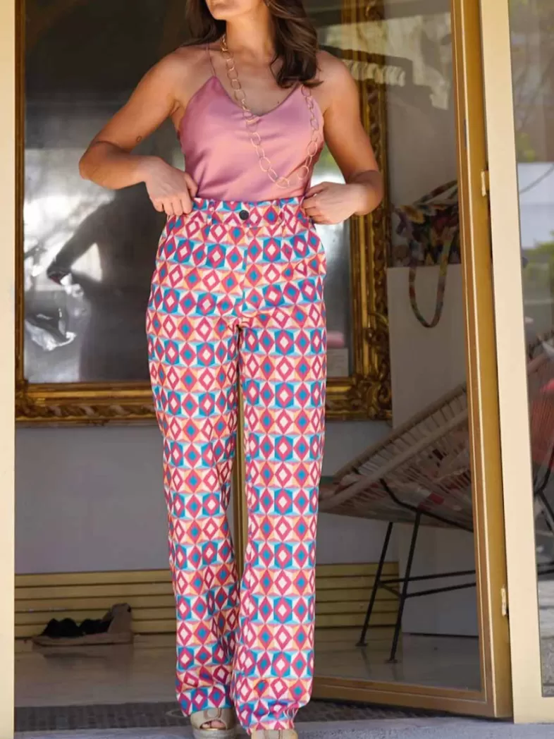 Mariquita Trasquilá Pantalon | Style De Rue^PANTALON GEOMETRIC AzulMarino