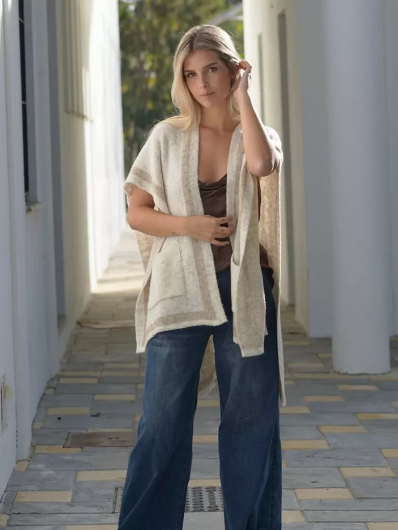 Mariquita Trasquilá Style De Rue | Pulls Et Sweat-shirts^PONCHO RAYA CONTRASTE AzulMarino