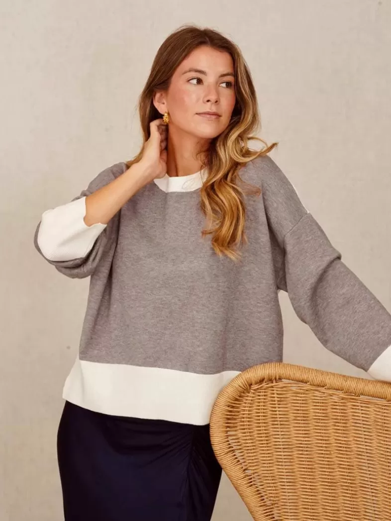Mariquita Trasquilá Style De Rue | Pulls Et Sweat-shirts^PULL BICOLOR BeigeTostado