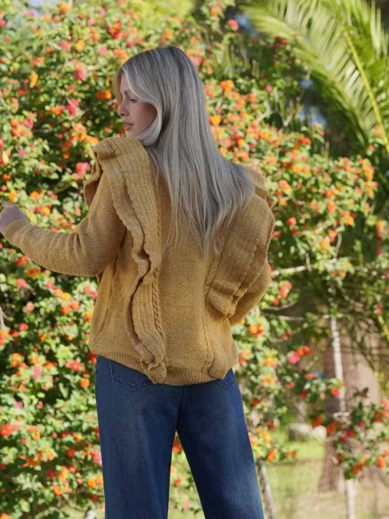 Mariquita Trasquilá Style De Rue | Pulls Et Sweat-shirts^PULL DOS VOLANTES AmarilloMostaza