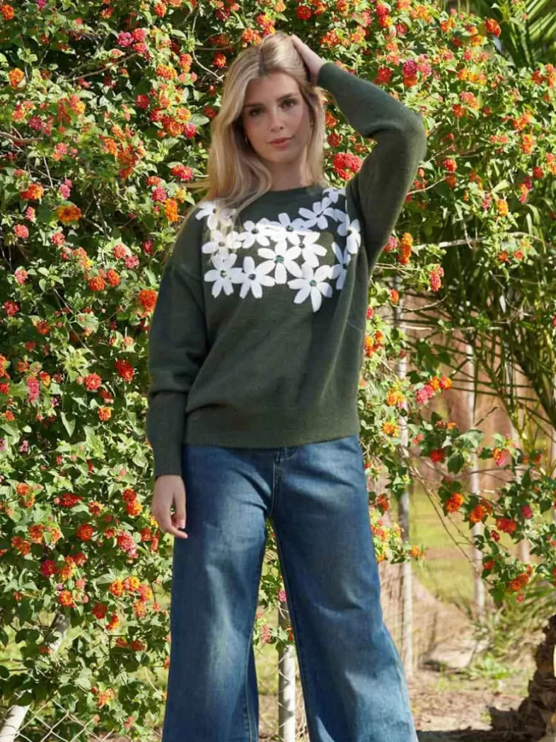 Mariquita Trasquilá Style De Rue | Pulls Et Sweat-shirts^PULL MARGARITA VerdeCaqui