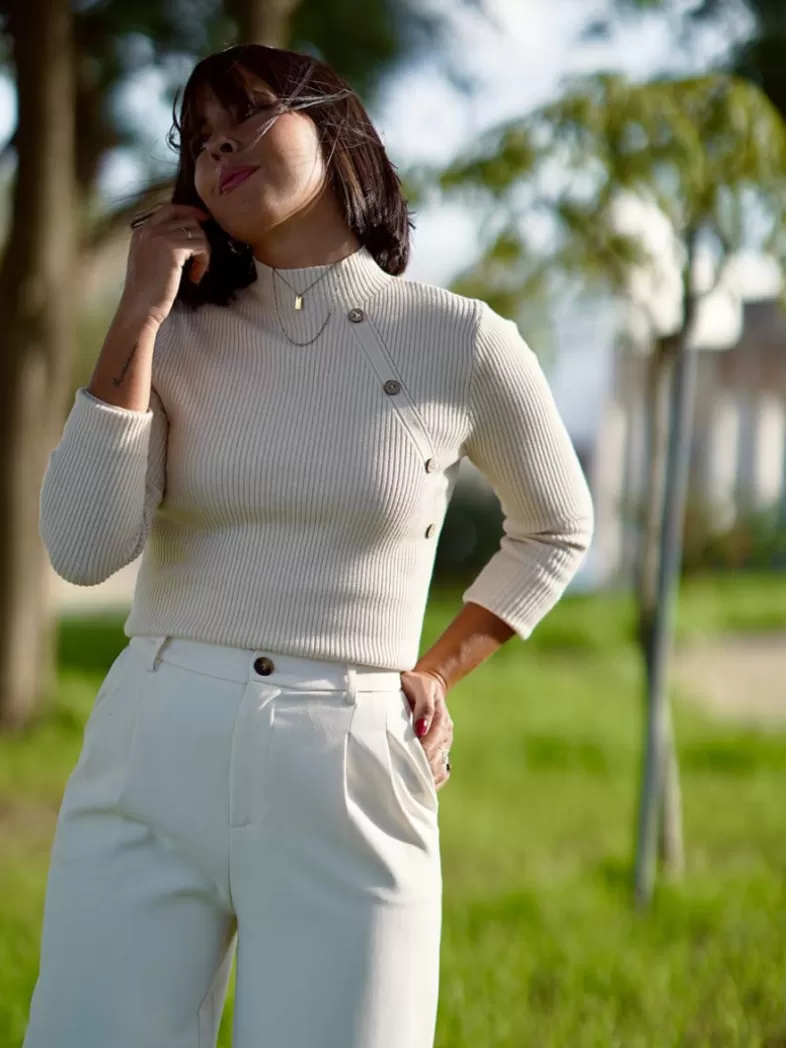 Mariquita Trasquilá Style De Rue | T-shirts^PULL PERKIN ABOTONADO Beige