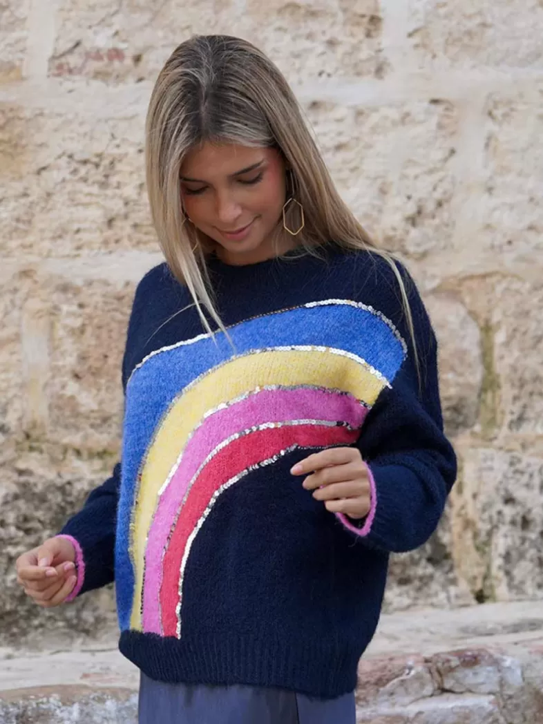 Mariquita Trasquilá Style De Rue | Pulls Et Sweat-shirts^PULL RAINBOW AzulMarino