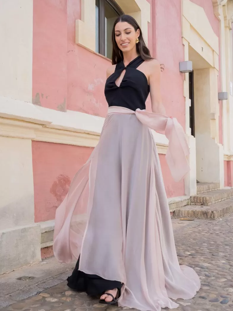 Mariquita Trasquilá Robes De Demoiselle D`honneur | Robe Longue^ROBE BRISA NegroyRosa
