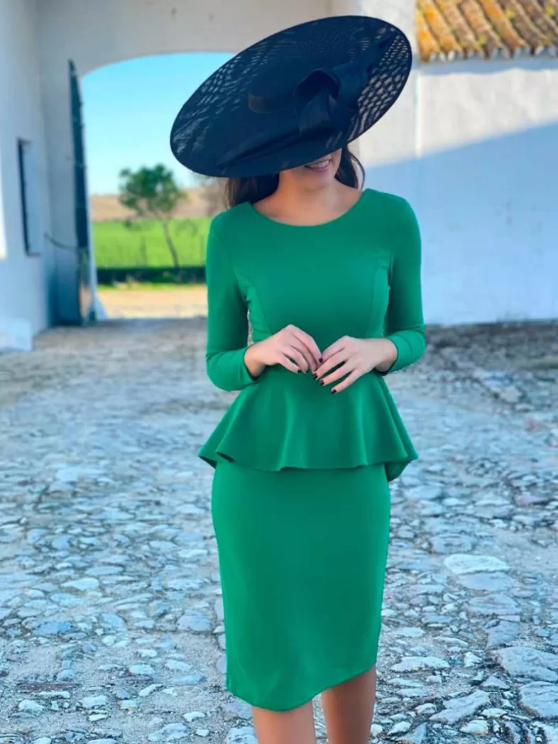 Mariquita Trasquilá Invités - 50 €. | Robes Courtes^ROBE DE SOIREE PEPLUM SARA Azulpato