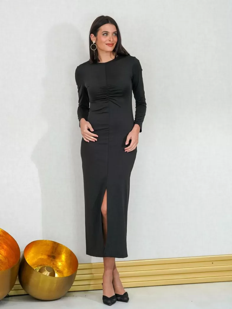 robe_frunce_milano_2-1.webp Mariquita Trasquilá Robes | Invités - 50 €.^ROBE FRUNCE MILANO AzulMarino