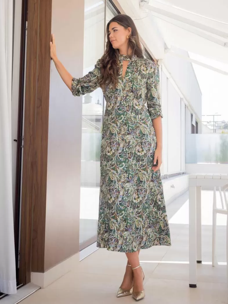 Mariquita Trasquilá Robes Courtes^ROBE MIDI CENIT VerdeBenetton