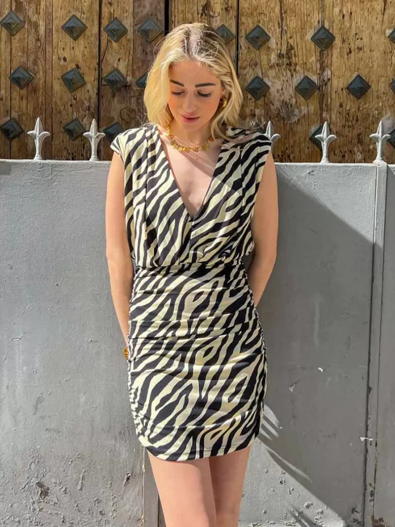 robe_minimini_animal_chic_4-1.webp Mariquita Trasquilá Style De Rue | Robes^ROBE MINIMINI ANIMAL CHIC Negroybeige