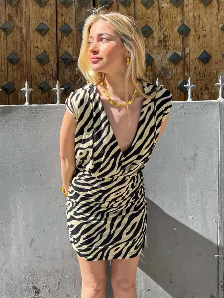 robe_minimini_animal_chic_5-1.webp Mariquita Trasquilá Style De Rue | Robes^ROBE MINIMINI ANIMAL CHIC Negroybeige