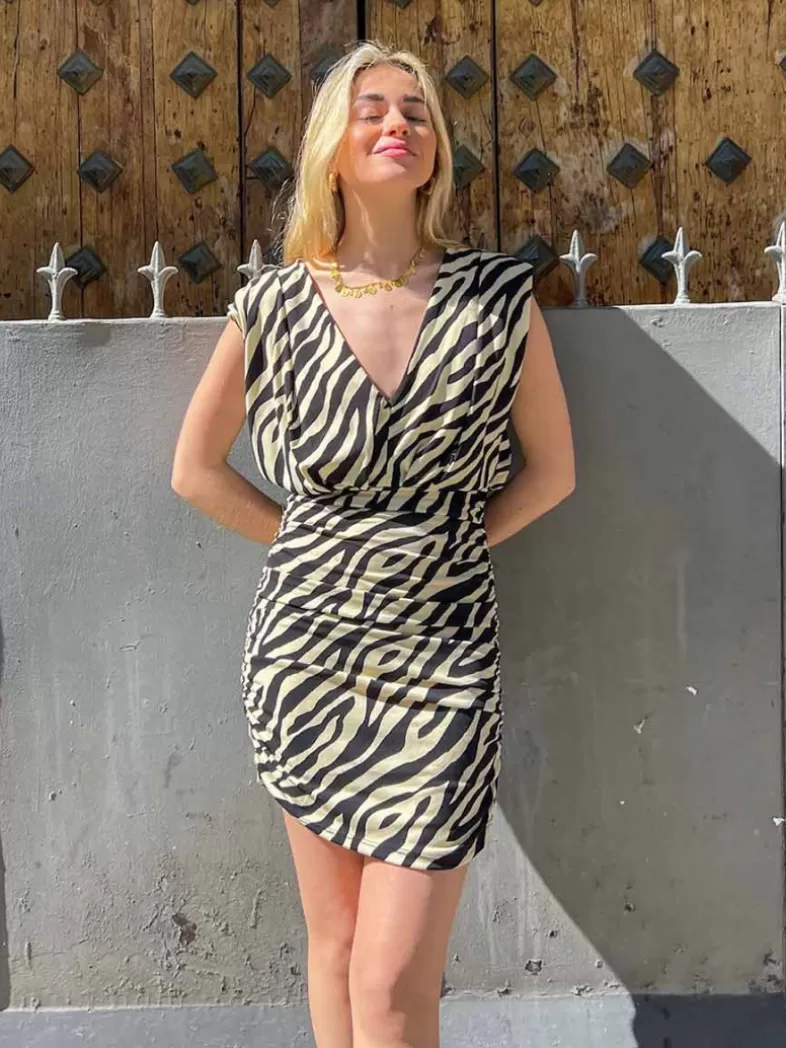 robe_minimini_animal_chic_6-1.webp Mariquita Trasquilá Style De Rue | Robes^ROBE MINIMINI ANIMAL CHIC Negroybeige