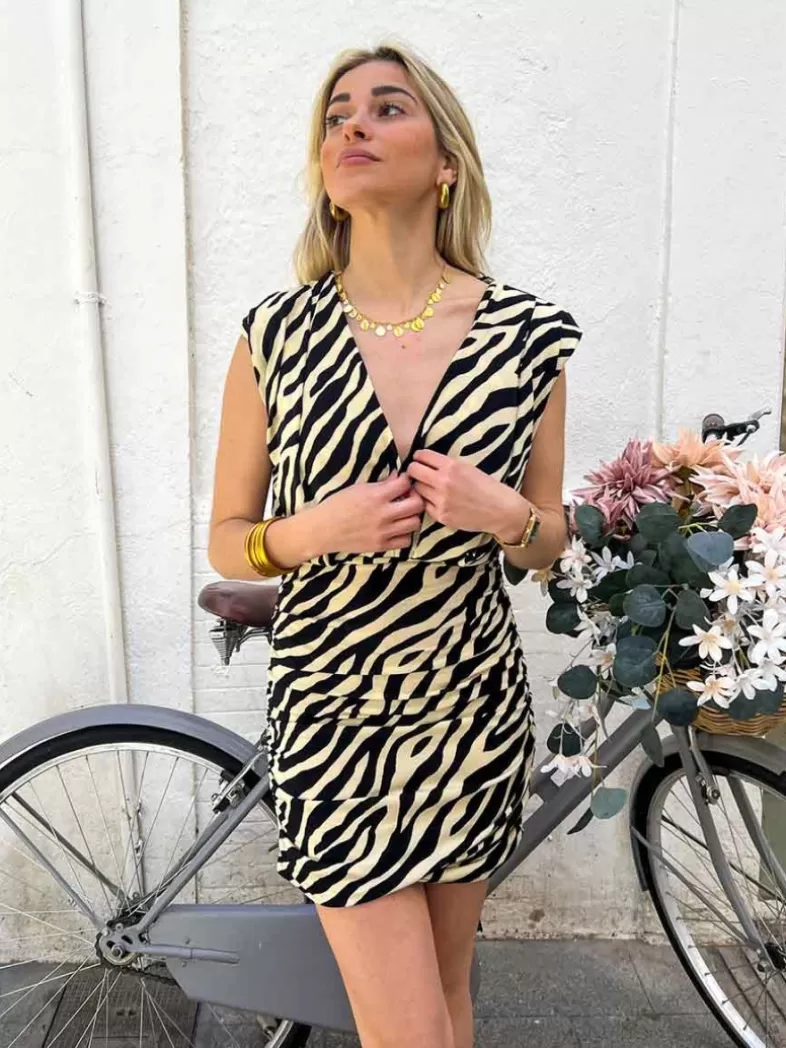 robe_minimini_animal_chic_8-1.webp Mariquita Trasquilá Style De Rue | Robes^ROBE MINIMINI ANIMAL CHIC Negroybeige