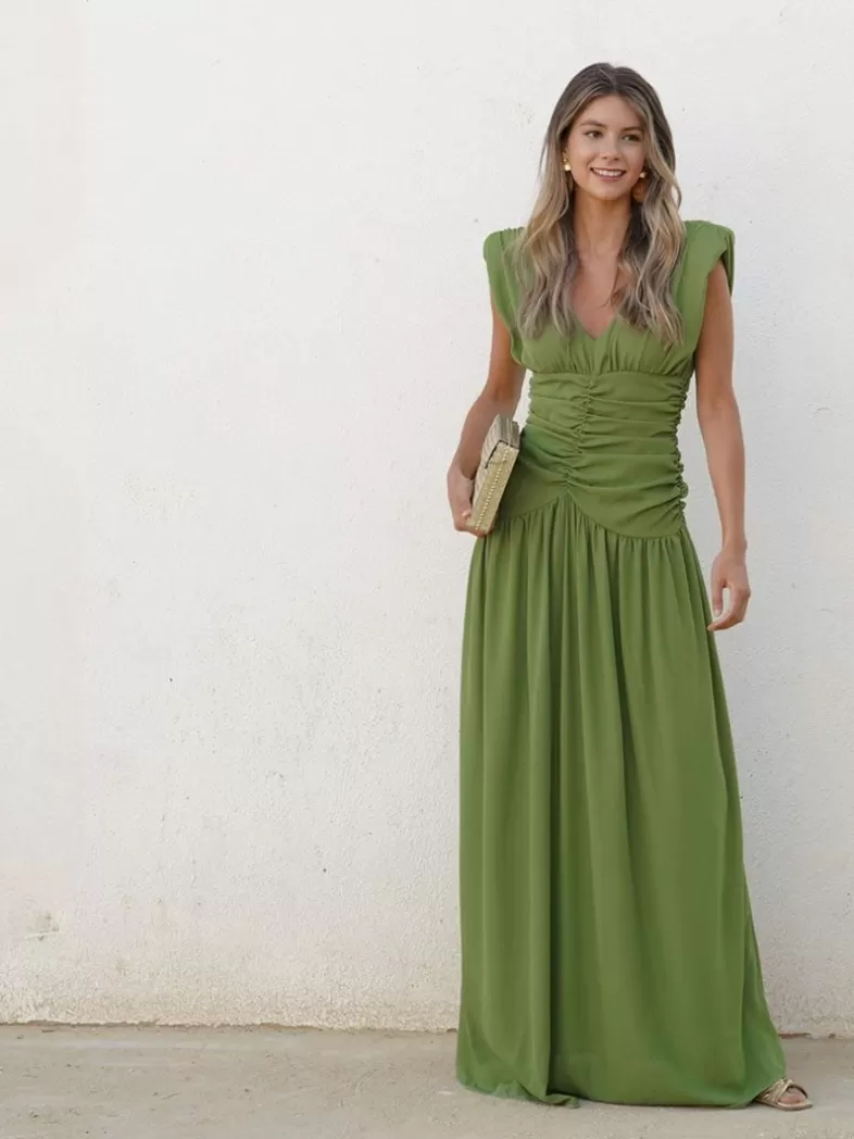 Mariquita Trasquilá Invités D`un Mariage En Soirée | Robes Longues^ROBE PISTACCHIO VerdePistacho