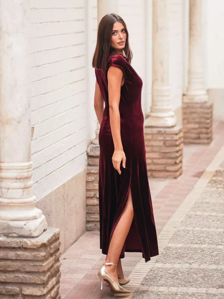 Mariquita Trasquilá Invités - 50 €. | Robes Courtes^ROBE TERCIOPELO GLORIA Burdeos
