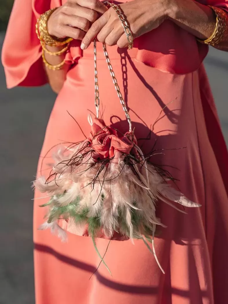 Mariquita Trasquilá Sacs Et Accessoires/sacs De Fête^SAC A PLUMES BENALUP Coral