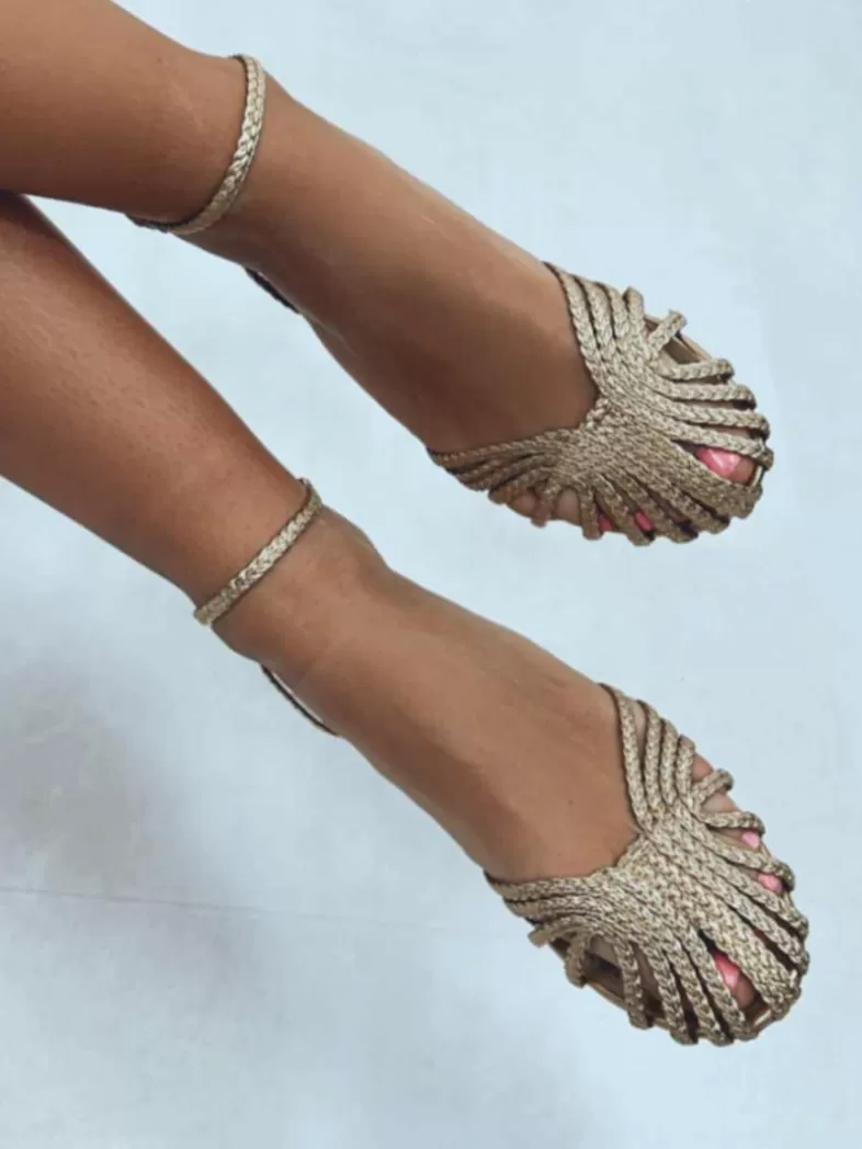Mariquita Trasquilá Chaussures | Street Style^SANDALE TRENZADA Dorado