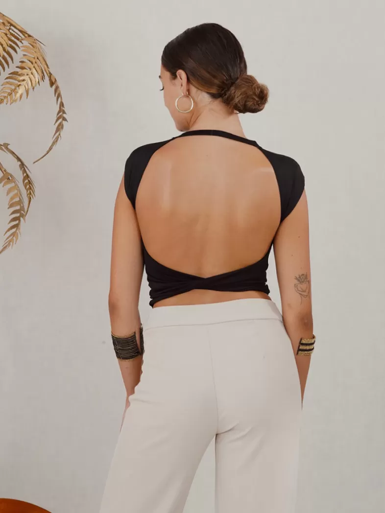 Mariquita Trasquilá Style De Rue | T-shirts^TOP ESPALDA DESCUBIERTA Noir