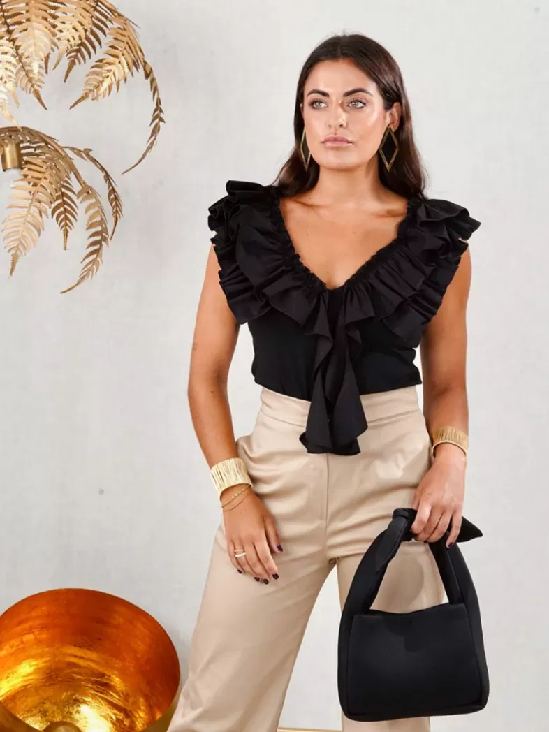 Mariquita Trasquilá Style De Rue | Chemisiers Et Chemises^TOP VOLANTE Blanc