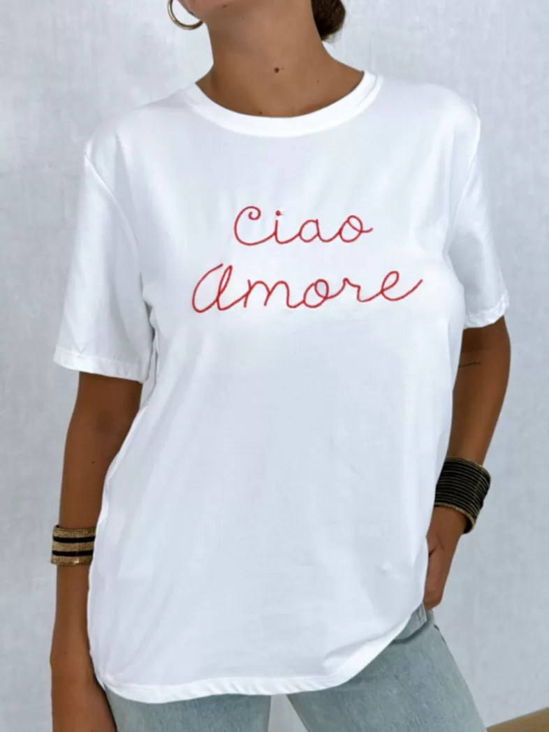 Mariquita Trasquilá Style De Rue | T-shirts^T-SHIRT CIAO AMORE Blanccassé