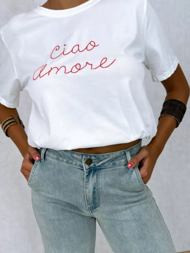 Mariquita Trasquilá Style De Rue | T-shirts^T-SHIRT CIAO AMORE Blanccassé