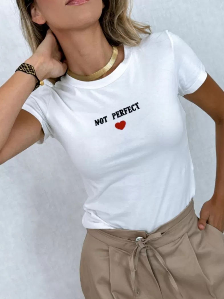 Mariquita Trasquilá Style De Rue | T-shirts^T-SHIRT NOT PERFECT Blanc