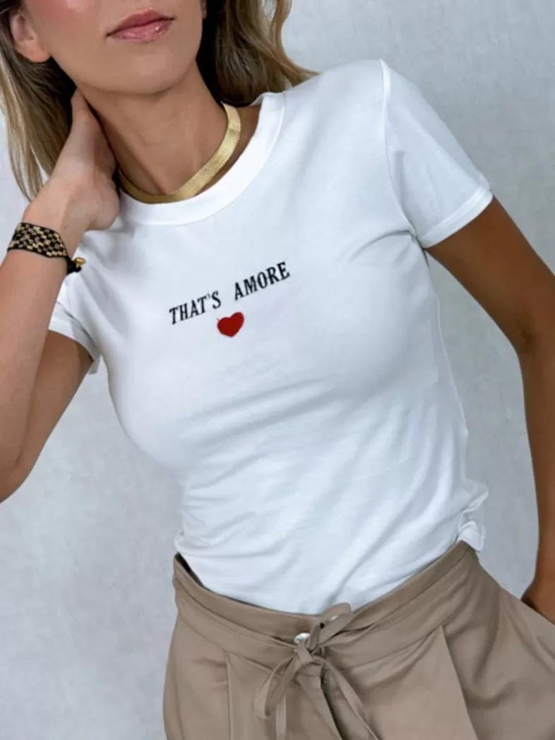 Mariquita Trasquilá Style De Rue | T-shirts^T-SHIRT THAT'S AMORE Blanc